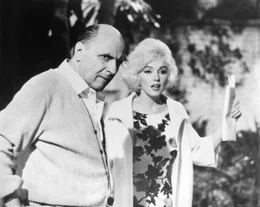 Kameramann Franz Planer und Marilyn Monroe am Set von &bdquo;Something&rsquo;s Got to Give&ldquo;, 1962.