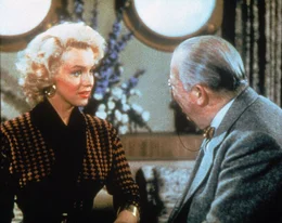 Das Alter von Sir Francis Beekman (Charles Coburn, r.) spielt f&uuml;r Lorelei (Marilyn Monroe, l.) keine gro&szlig;e Rolle, solange das Finanzielle stimmt ...