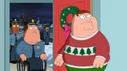 Joe Swanson (Mitte l,); Peter Griffin (r.)
