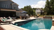 Peek Pools and Spas has completely transformed this backyard into the Biddle Family's dream as seen on Pool Kings. AFTER 3 (exterior, after) Peek Pools and Spas has completely transformed this backyard into the Biddle Family's dream as seen on Pool Kings. AFTER 3 (exterior, after)