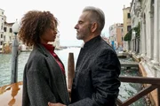 L-R: Juliette Durand (Elarica Johnson), Gerbert D'Aurillac (Trevor Eve)
