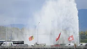Jet d'eau Mit Br&uuml;cke.