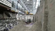 Bagger auf einer Baustelle.