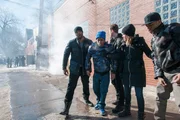 CHICAGO P.D. -- "Back To Even" Episode 218 -- Pictured: (l-r) Laroyce Hawkins as Kevin Atwater, Denzel Irby as Marcus, Jesse Lee Soffer as Jay Halstead, Sophia Bush as Erin Lindsay, Omari Ferrell as Jalyn