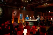 v.li.: Bernhard Viktorin, Gabriel Mair (Buonomemes) und Walter Kammerhofer w&auml;hrend des Kabaretts "Beim Kammerhofer" (Pilotfolge) mit Walter Kammerhofer in der Hofb&uuml;hne Tegernbach in Bad Schallerbach, &Ouml;sterreich am 14. Oktober 2025.