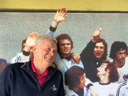 Sepp Maier bei den Dreharbeiten zur Doku "Heimspiel - die erste Fu&szlig;ball-WM in Deutschland".