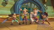 An eine Schule ganz ohne Lehrer k&ouml;nnten sich die Sch&uuml;ler der Pirate Academy, wie auch Sina (l.), Erika (2.v.l.), Conan (2.v.r.) und Raul (r.), gew&ouml;hnen. Jetzt kann man den ganzen Tag tun, zu was man gerade Lust hat.