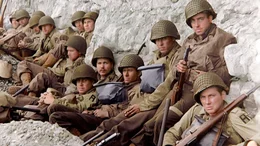 US-Soldaten an &bdquo;Omaha Beach&ldquo; am 6. Juni 1944.