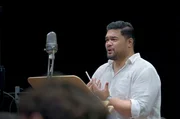 Der Tenor Pene Pati bei einer Aufnahme von "Nessun Dorma". Der Samoaner wird von manchen bereits als der n&auml;chste Luciano Pavarotti gefeiert.