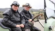 Edd and Mike with the finished Cadillac. Edd and Mike with the finished Cadillac.