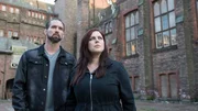 Nick Groff and Katrina Weidman outside Newsham Park Asylum.