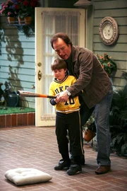 ACCORDING TO JIM - "The At-Bat" -- Jim's repeated bad advice to Kyle during a softball game is thrown back in his face when the Ghost of Andy gives him a glimpse of a future Kyle as a loser because of Jim's failed attempts to help his son on that fateful day, WEDNESDAY, APRIL 4 (9:00-9:30 p.m., ET) on the ABC Television Network. (ABC/KAREN NEAL) CONNER RAYBURN, JIM BELUSHI ACCORDING TO JIM - "The At-Bat" -- Jim's repeated bad advice to Kyle during a softball game is thrown back in his face when the Ghost of Andy gives him a glimpse of a future Kyle as a loser because of Jim's failed attempts to help his son on that fateful day, WEDNESDAY, APRIL 4 (9:00-9:30 p.m., ET) on the ABC Television Network. (ABC/KAREN NEAL) CONNER RAYBURN, JIM BELUSHI