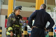 CHICAGO FIRE -- "Madmen and Fools" Episode 306 -- Pictured: (l-r) Monica Raymund as Gabriela Dawson, David Eigenberg as Christopher Herrmann -- (Photo by: Elizabeth Morris/NBC)