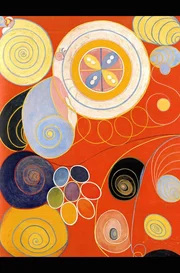 Das Bild zeigt "Les dix plus grands, n&deg; 3, L'&acirc;ge de la jeunesse" (1907) von Hilma af Klint. Ihre Werke entstanden in einer Zeit des Umbruchs &ndash; zwischen technologischem Fortschritt und der Bl&uuml;te esoterischer Str&ouml;mungen um die Jahrhundertwende.