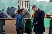 When two IRS special agents are stabbed to death in Brooklyn, the team is thrown into an investigation that leads back to the resurgence of the online conspiracy community of Duke Ducoyle, their suspect from a previous case. Pictured (L-R): Missy Peregrym as Special Agent Maggie Bell and Zeeko Zaki as Special Agent Omar Adom Zidan.