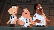 (v.l.n.r.) Glenn Quagmire; Joe Swanson; Cleveland Brown