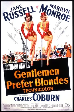 Plakat, Marilyn Monroe (Lorelei Lee), Jane Russell (Dorothy Shaw).