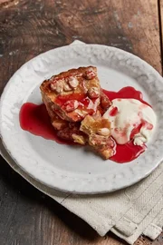 Rhabarber-Dessert.