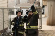 CHICAGO FIRE -- "I Will Be Walking" Episode 419 -- Pictured: (l-r) Christian Stolte as Randall "Mouch" McHolland, Yuri Sardarov as Brian "Otis" Zvonecek