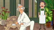 v.li.: Ulysses, Mr. Fischoeder, Inga