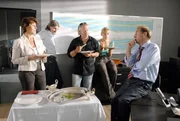 "Soko Donau", "Blutige Ernte." Im Bild (v.li.): Mona Seefried (Ernie Kremser), Stefan J&uuml;rgens (Carl Ribarski), Gregor Seberg (Helmuth Nowak), Lilian Klebow (Penny Lanz), Dietrich Siegl (Otto Dirnberger).