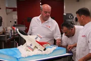 Mauro, Joe and Danny working on Air Force Cake.