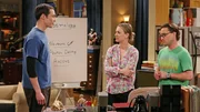 L-R: Sheldon Cooper (Jim Parsons), Penny (Kaley Cuoco), Leonard Hofstadter (Johnny Galecki)