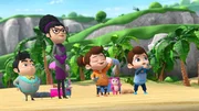 v.li.: Sir Steel, Professor Scratch, Safia Steel, Lola, Stu Steel