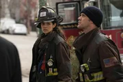 CHICAGO FIRE -- "I Will Be Walking" Episode 419 -- Pictured: (l-r) Miranda Rae Mayo as Stella Kidd, Jesse Spencer as Matthew Casey -- (Photo by: Elizabeth Morris/NBC)