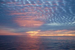 Sunset on the ocean.