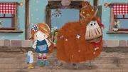Nonna und die anderen am&uuml;sieren sich k&ouml;stlich, als Lily und Pelle mit dem blitzsauberen Barne ins MuschelcafĂ kommen.