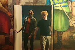Jack Malik (Himesh Patel), Ed Sheeran (spielt sich selbst)  Die Verwendung des sendungsbezogenen Materials ist nur mit dem Hinweis und Verlinkung auf RTL+ gestattet.