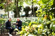v.li.: Christian Nehiba und Hans Krankl im Gespr&auml;ch