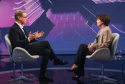 Zu Gast bei Moderatorin Sandra Maischberger (r.): Carsten Linnemann (CDU, Generalsekretär). Zu Gast bei Moderatorin Sandra Maischberger (r.): Carsten Linnemann (CDU, Generalsekretär).
