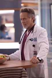 CHICAGO MED -- "Horseshoes and Hand Grenades" Episode 1103 -- Pictured: Steven Weber as Dr. Dean Archer -- (Photo by: George Burns Jr/NBC)