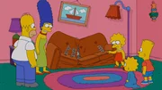 Die Couch der Simpsons ist kaputt. Homer (l.), Marge (2.v.l.), Lisa (M.), Maggie (2.v.r.) und Bart (r.) bestellen eine neue in Brooklyn, mit dem Erfolg, dass mit der Couch eine Bettwanzen-Plage aus New York in Springfield Einzug h&auml;lt ...