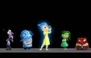 L-R: Angst, Kummer, Freude, Ekel, Wut