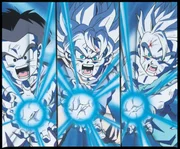 (v.l.n.r.) Krillin; Goten; Trunks