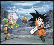 (v.l.n.r.) Trunks; Broly; Goten