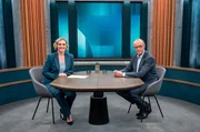 Caren Miosga mit ihrem Gast: Friedrich Merz (Bundeskanzler, CDU). Caren Miosga mit ihrem Gast: Friedrich Merz (Bundeskanzler, CDU).