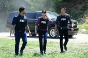 Auf der Jagd nach einem m&ouml;glichen Serient&auml;ter: Emily (Paget Brewster, M.), Alvez (Adam Rodriguez, l.) und Simmons (Daniel Henney, r.) ...