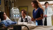 Von links: Suzanne (Sophia Lauchlin Hirt), Alex Martin (Aren Buchholz), Dr. Claire Browne (Antonia Thomas) und Dr. Shaun Murphy (Freddie Highmore).