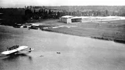Flugplatz St. Gallen-Altenrhein mit Flugboot DO-X im Jahr 1929.