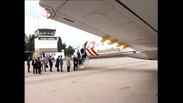 Flugzeug von Rheintalflug, 1991.