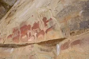 Im Südosten Südafrikas haben Archäologen die weltweit größte Ansammlung von Felsbildern entdeckt: 35.000 Zeichnungen sind im gesamten uKhahlamba Drakensberg Park verstreut. Praktisch jede Wand scheint damit verziert zu sein. Im Südosten Südafrikas haben Archäologen die weltweit größte Ansammlung von Felsbildern entdeckt: 35.000 Zeichnungen sind im gesamten uKhahlamba Drakensberg Park verstreut. Praktisch jede Wand scheint damit verziert zu sein.