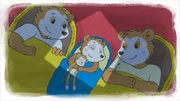 Bobo ist gemütlich im Zelt zwischen Mama und Papa eingeschlafen. Bobo ist gemütlich im Zelt zwischen Mama und Papa eingeschlafen.