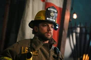 The crew responds to a call from the local renaissance fair after a fire breather loses their balance and sets off a tent filled with fireworks. Pictured: Max Thieriot as Bode Leone.