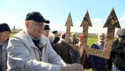 Dr. Hans-Gerhard Knie&szlig; beim Treffen der ehemaligen Mitarbeiter des Eidersperrwerks mit der Eiderforke.