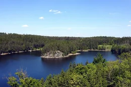 Ottensteiner Stausee, Luftaufnahme.
