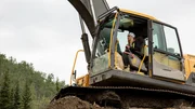 Monica Beets in excavator Monica Beets in excavator